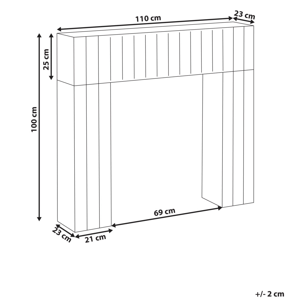 Cornice camino in legno chiaro per soggiorno decorazione stile moderno