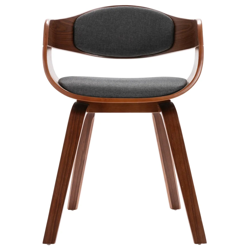Sedie da Pranzo 4 pz in Legno Piegato e Tessuto Grigio cod mxl 24681