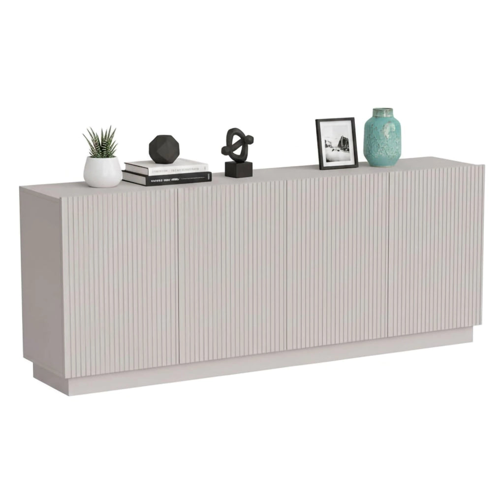 Madia Masainas, Credenza 4 Ripiani, 200x40x78h cm Beige
