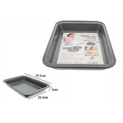 Trade Shop - Teglia Tortiera Antiaderente Rettangolare Forno Dolce Salato 25.5x37.5x5cm 59954 -