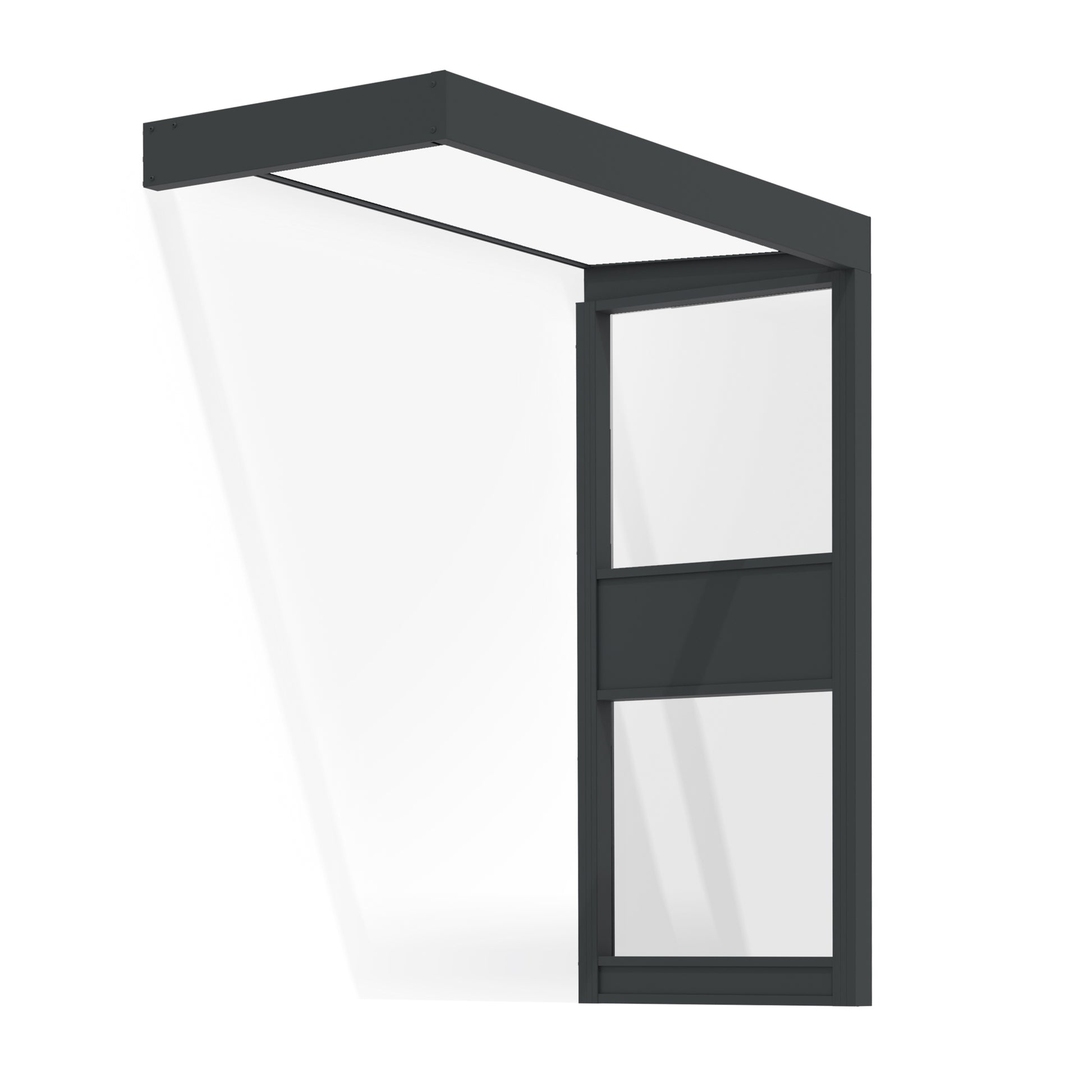 Canopia Sophia Pensilina Da Esterno  215X95 cm + Parete laterale
 Grigio / Opal Bianco