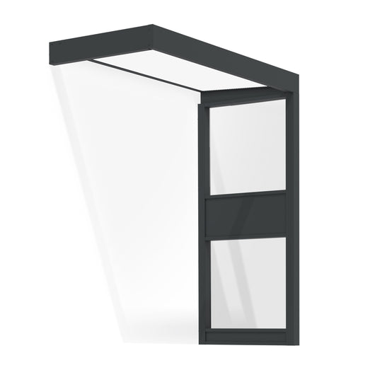 Canopia Sophia Pensilina Da Esterno  215X95 cm + Parete laterale
 Grigio / Opal Bianco