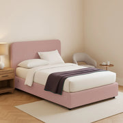Poole, Letto Piazza e Mezza Sfoderabile Made in Italy, Rosa