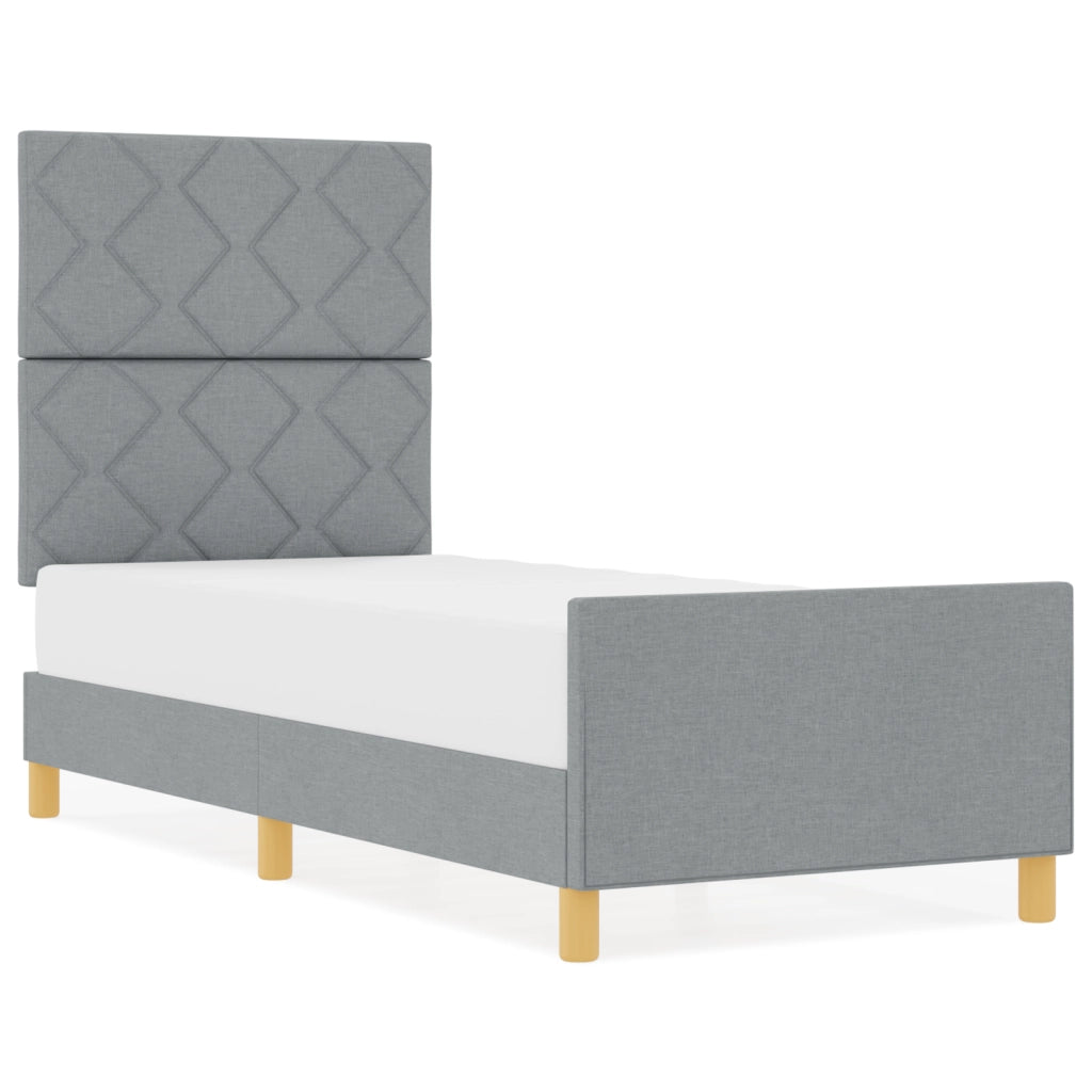 Struttura del letto Grigio chiaro 80x200 cm Tessuto