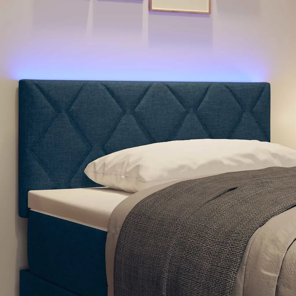 Testiera | Testata LED Blu 100 cm Tessuto