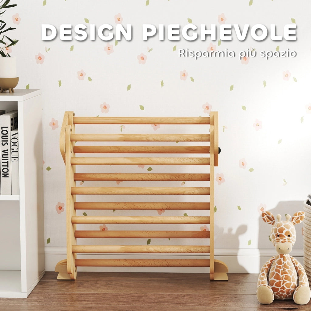 Casetta per Bambini con Triangolo e Arco ¨C zephmum ¨C Legno Pioppo Pino 188x70x59