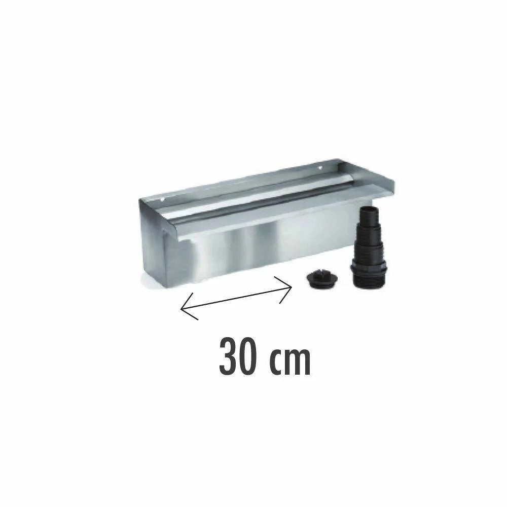 Lama d’Acqua Effetto a Cascata per Piscina o Laghetto 30x14xH10 cm in Acciaio Inox Lucido