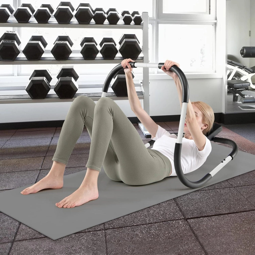 Addestratore per Addominali e Costato con Poggiatesta Imbottito, AB Trainer Ergonomico e Portatile per Allenamento della Forza e Assistente Posizione Seduta da Casa e Palestra
