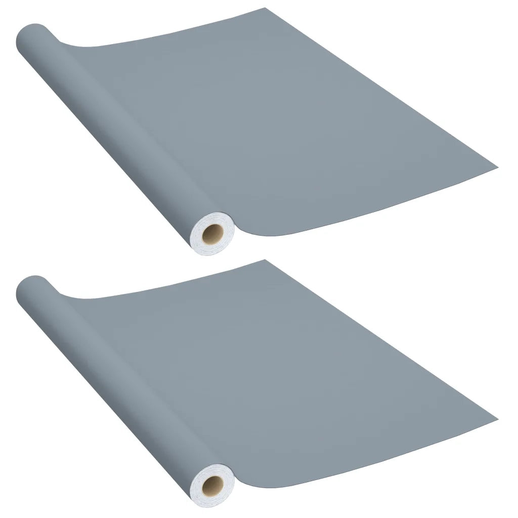 Pellicole Autoadesive per Mobili 2 pz Grigie 500x90 cm in PVC CFW7377820