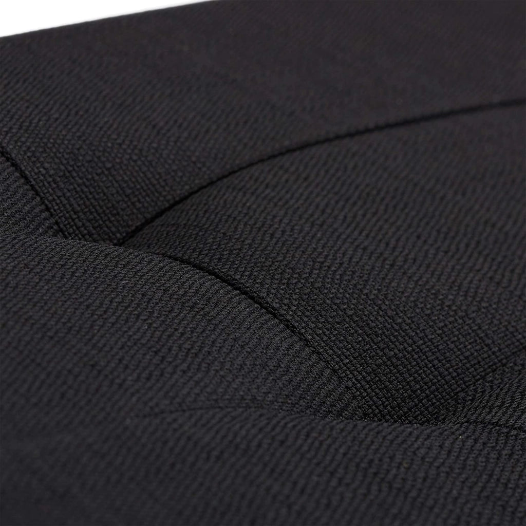 Panca sgabello pouf contenitore pieghevole poggiapiedi 76 cm lino nero 13_0002337