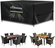 Copri tavoli per giardino e set di mobili esterni impermeabili - tessuto 420D oxford, anti-UV, resistente al freddo invernale, 185 x 122 x 72cm