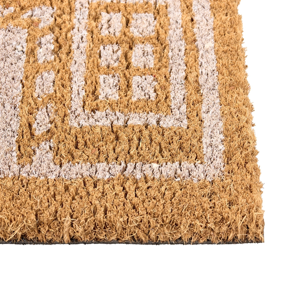 Zerbino in fibra di cocco naturale con fondo in gomma 60 x 90 cm Natale Xmas Gingerbread House Motivo festivo Antiscivolo