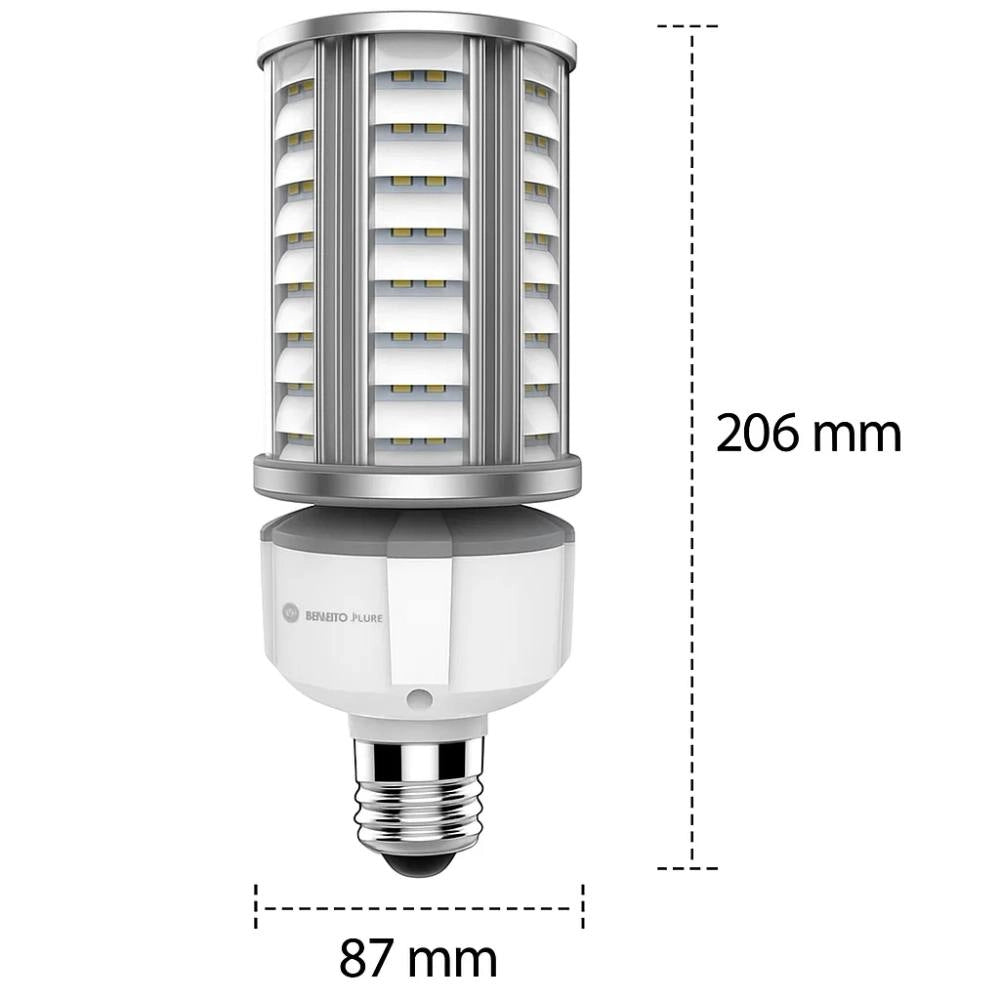 Lampada da soffitto cilindrica beneito con portalampada e27 36w