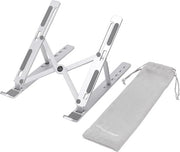Stendardo ergonomico per laptop regolabile con dissipatore di calore - regolabile a scatti - 439 cm (17,3 pollici) - argento