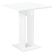 Tavolo da pranzo quadrato per sala da pranzo cucina soggiorno 78 cm bianco lucido 03_0006120
