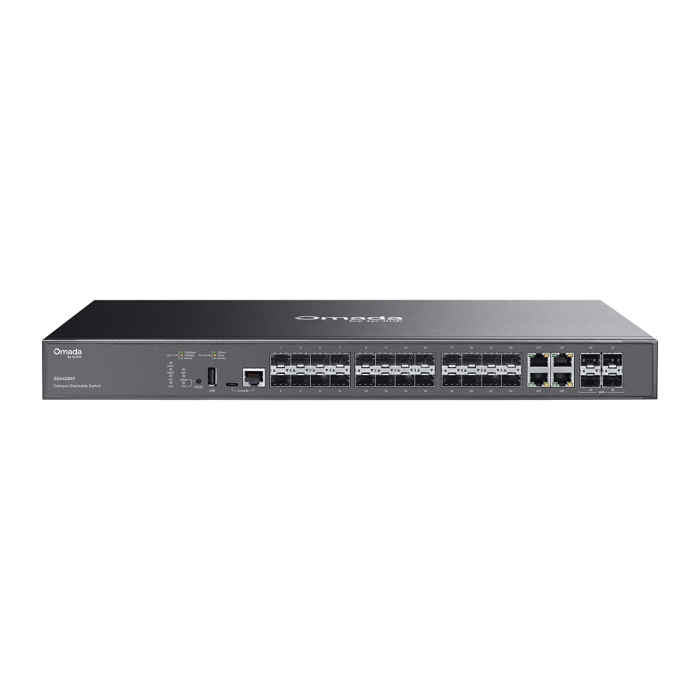 Switch 24p gigabit poe+ 4slot sfp+ 10ge managed l2+ 1p usb 1p rj45 - SG5428XF
