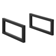 Set 2 staffe da parete fai da te in acciaio 45 x 20 cm nero opaco 03_0008098