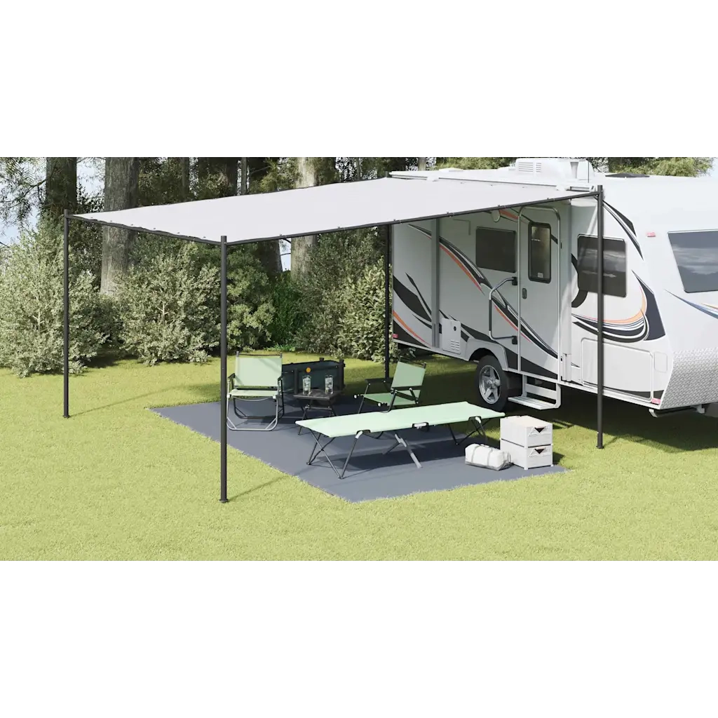 Tappeto da Tenda Blu e Grigio 500 x 250 cm Polietilene 42000174