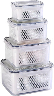 Organizzatore per frigorifero - Set di contenitori per verdure e frutta - 6 pezzi