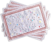 Set di tovagliette in cotone 100%, confezione da 4, 33 cm x 48 cm, decorativo, asciugamano lavabile per pasti, feste di buffet e campeggio