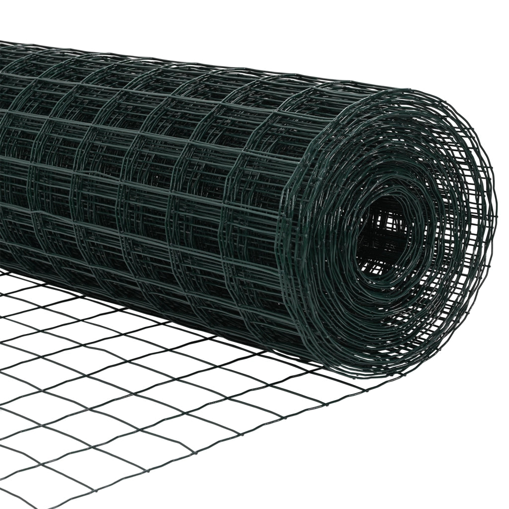 Recinto Euro con 13 pali 0.6x25 m Acciaio zincato Verde