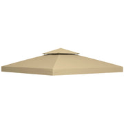 Tetto di Ricambio per Gazebo 3x3 m a 2 Livelli e Resistente ai Raggi UV Beige