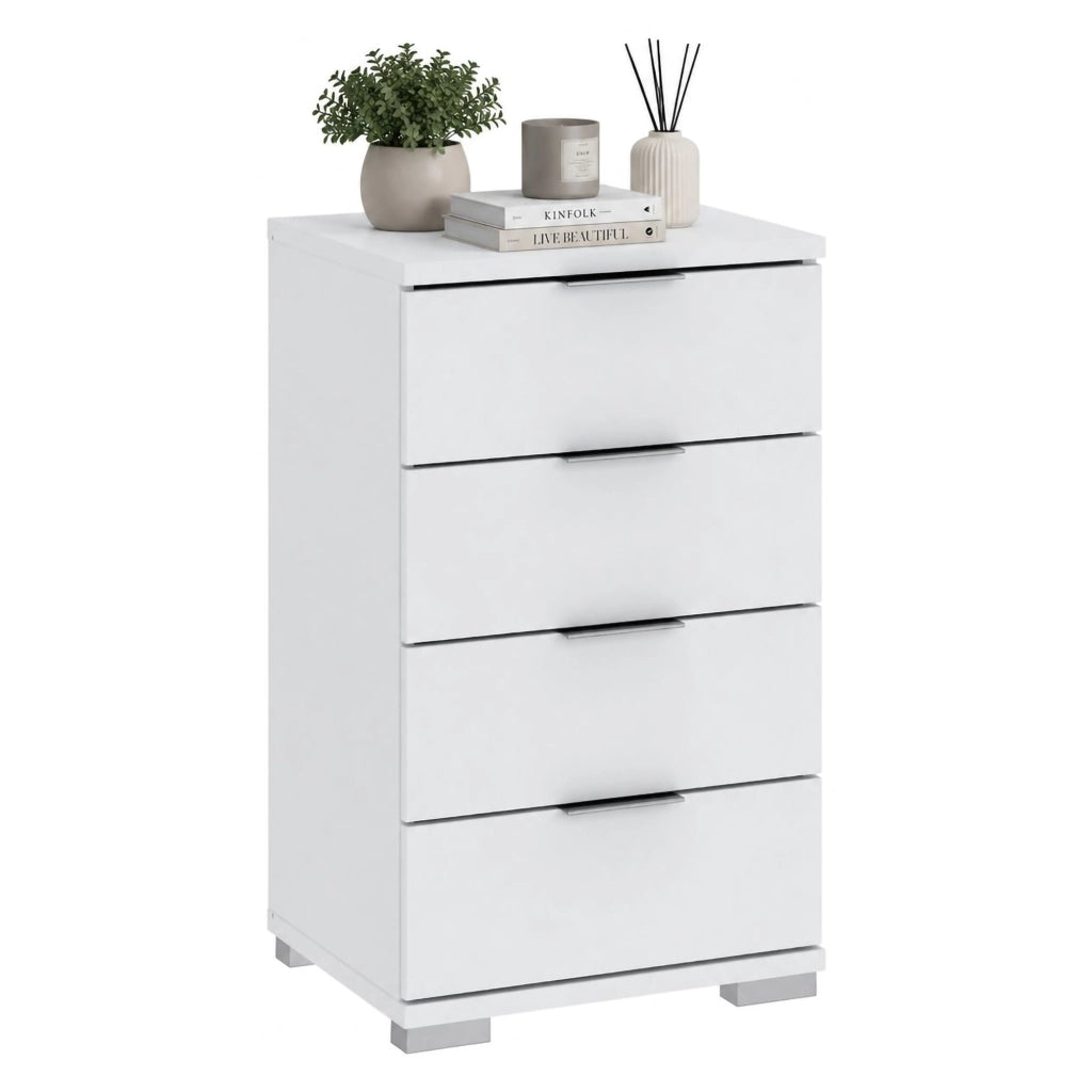 Laka, Cassettiera 4 Cassetti, 46x42x79h cm Bianco