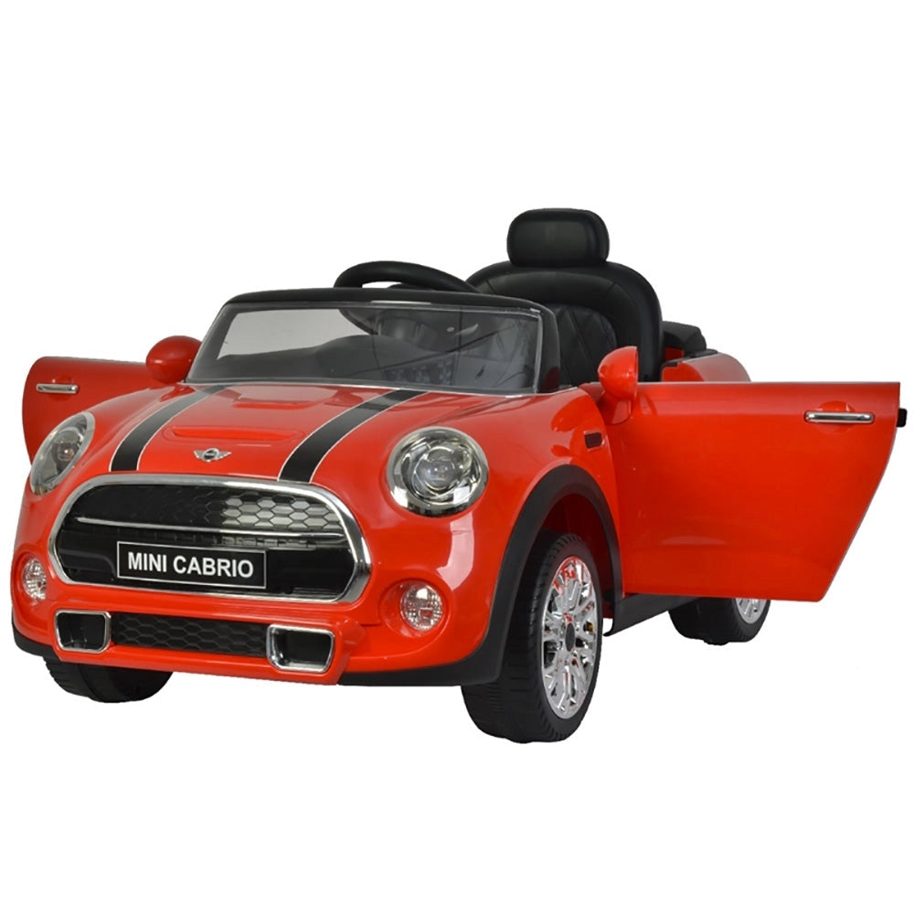 Macchina Elettrica per Bambini 12V con Licenza Mini Cooper Cabrio Rossa