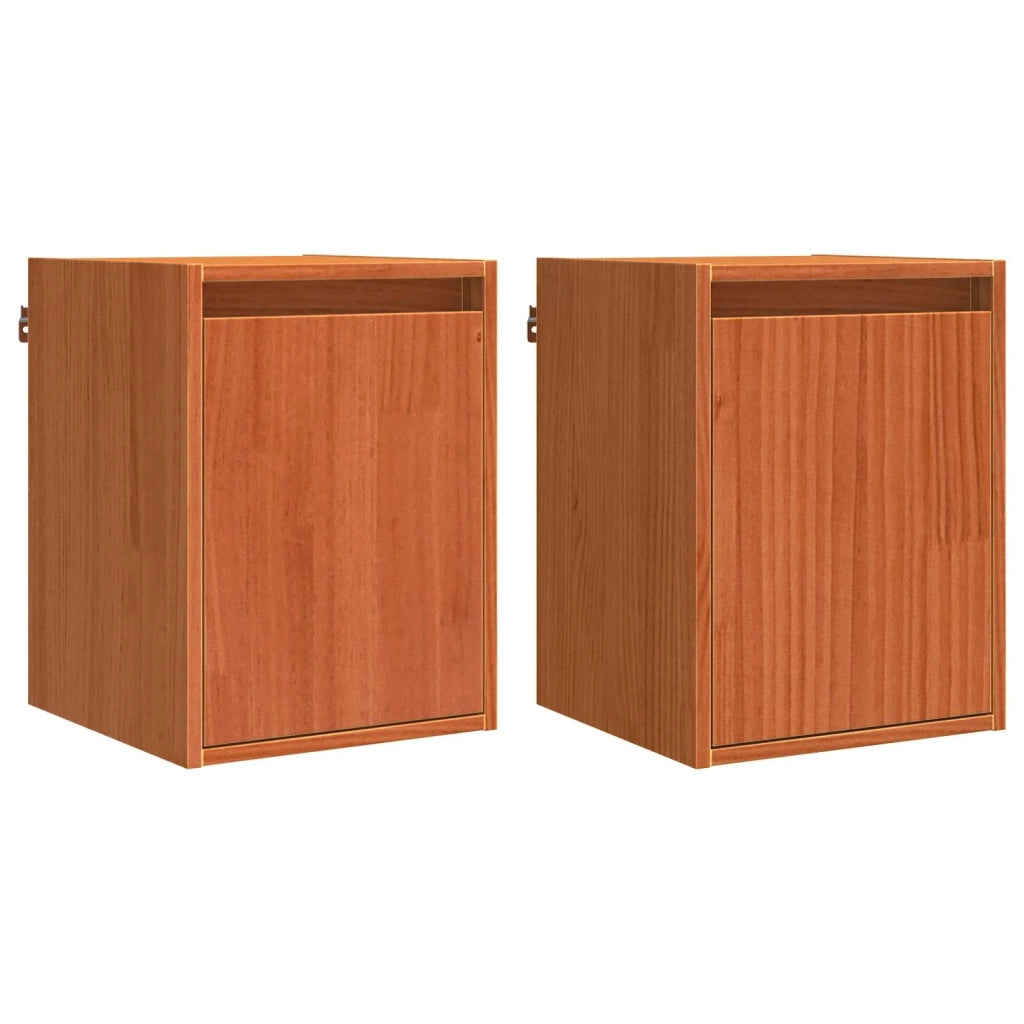 Armadietto a Muro | Mobile a Parete 2 pz Marrone cerato 30 x 30 x 40 cm