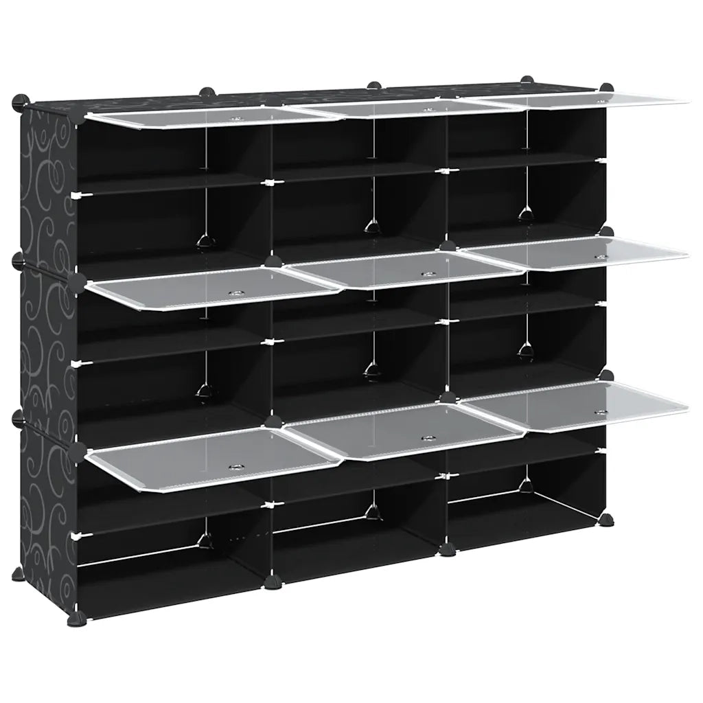 Organizzatore Portaoggetti con 9 Cubi e Ante Trasparenti in PP CFW7024678