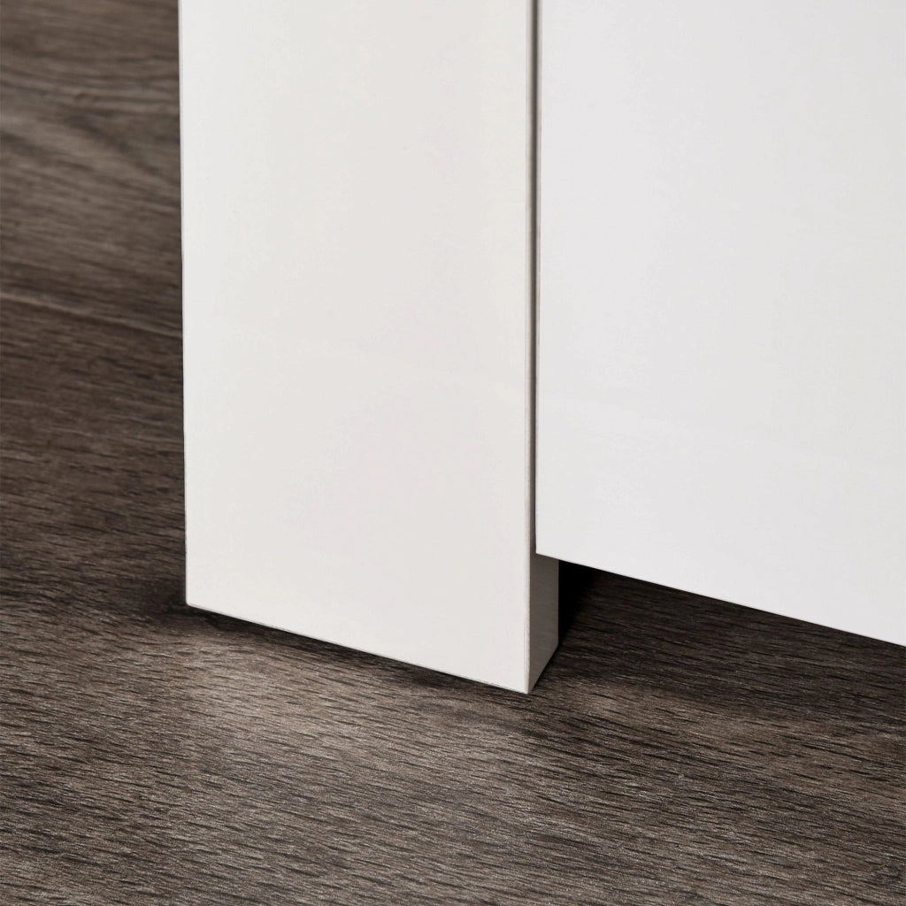 Mobile Salvaspazio Multiuso con LED 107x35x97 cm in Legno Bianco