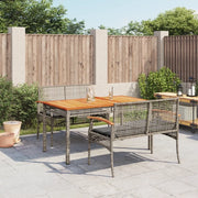 Set da Pranzo da Giardino 3 pz con Cuscini in Polyrattan Grigiocod mxl 113373