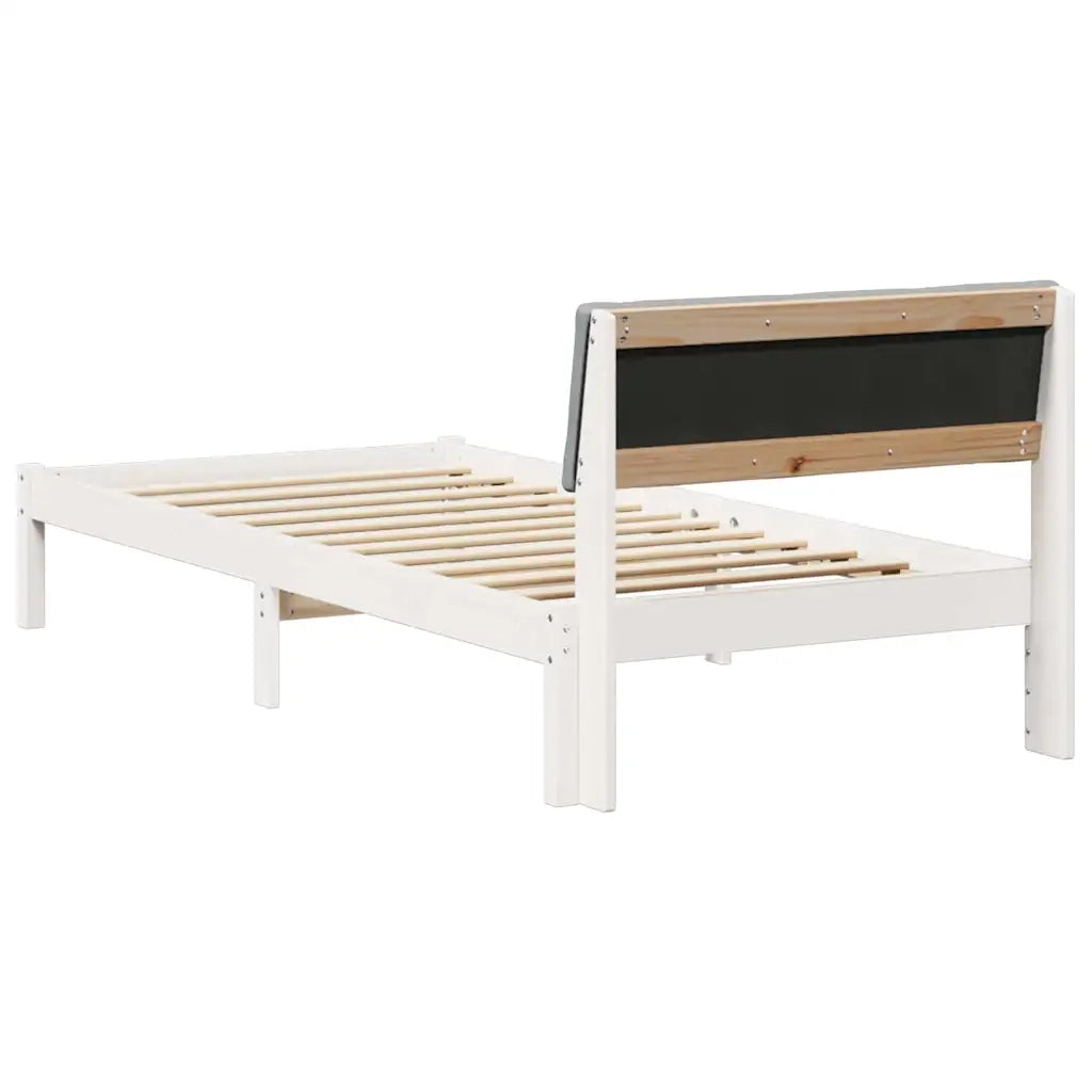 Struttura del Letto Bianco e grigio chiaro 90 x 190 cm 878578