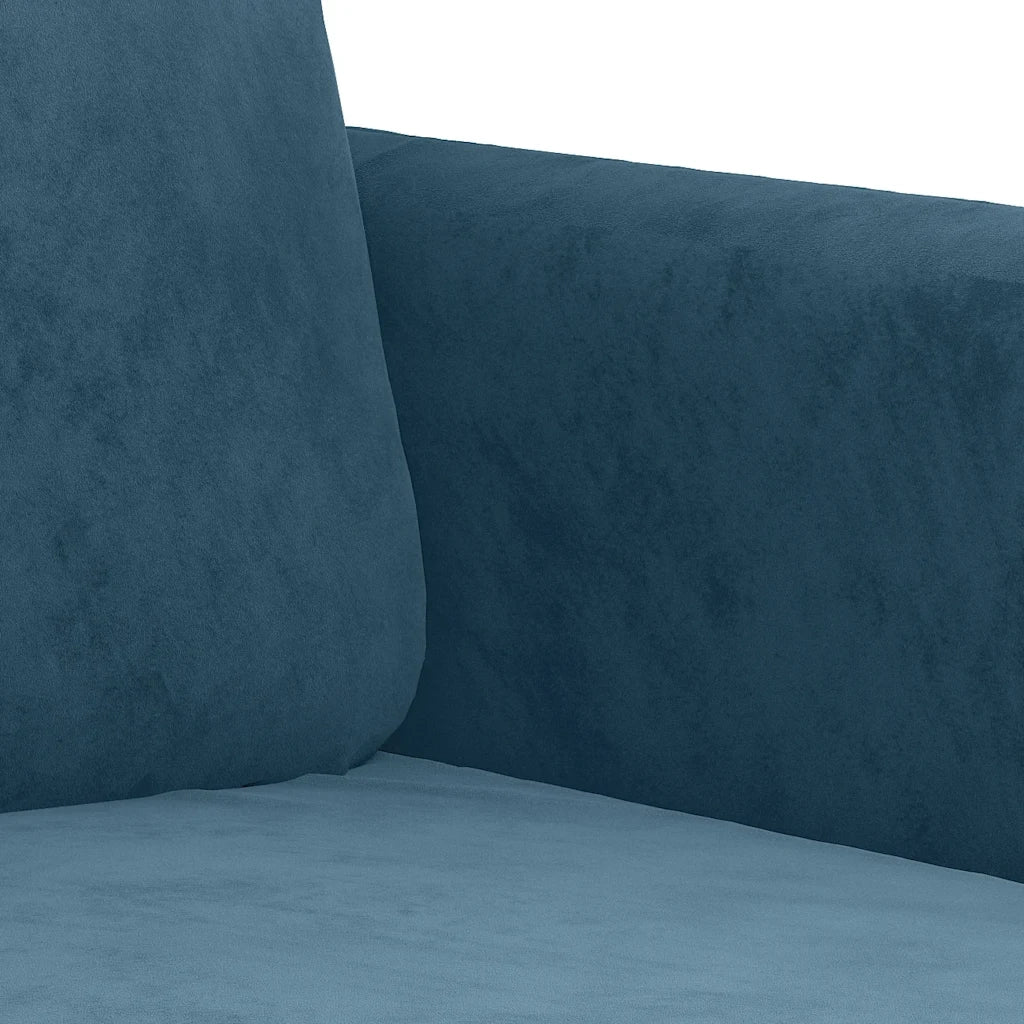 Divano a 2 Posti Blu 140 cm in Velluto 359451