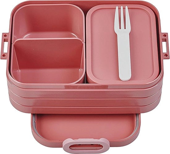 Bento per Picnic midi - Mauve Vivido con coperchio impermeabile per contenere liquidi Borsa per Pane