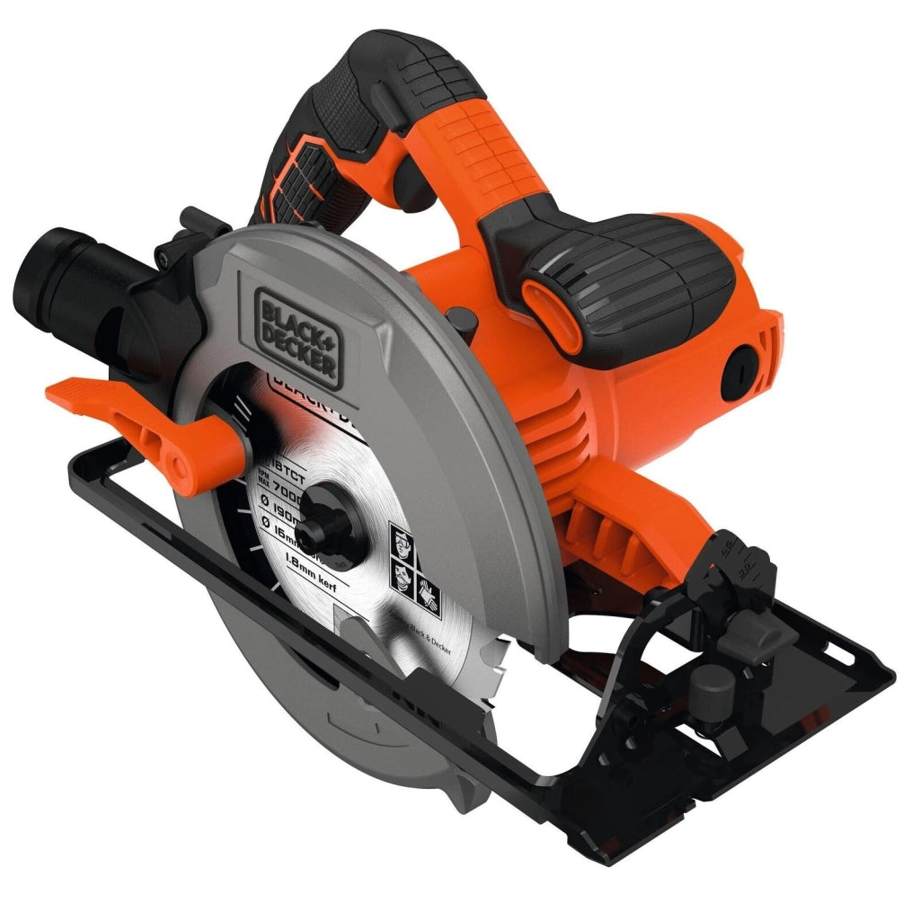 Black & Decker CS1550-QS sega circolare portatile 19 cm Nero, Arancione 5500 Giri/min 1500 W