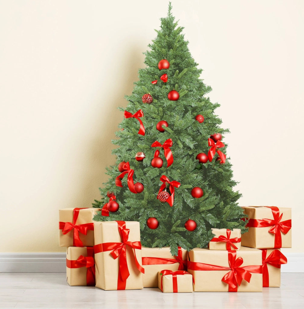 Albero di Natale Candy Cane, Albero artificiale extra folto, Albero effetto reale in PVC, 431 rami, Altezza cm 120