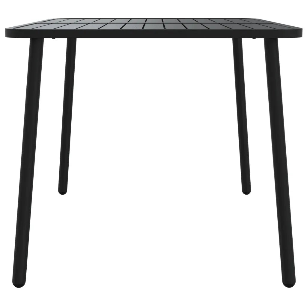 Tavolo da Giardino Antracite 110x80x71 cm Acciaio 362739