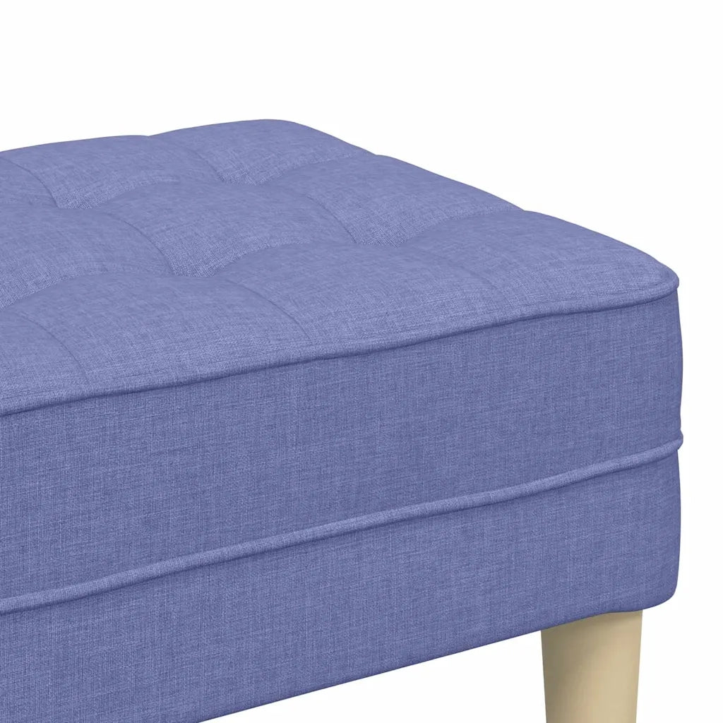 panchina con cuscino Blu jeans 113 x 57 x 39 cm Tessuto CFW5370924
