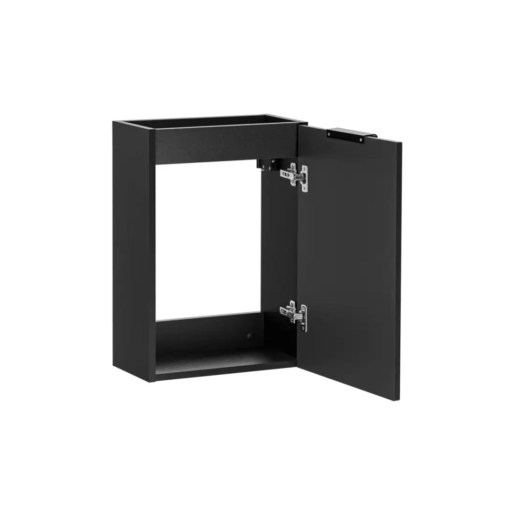 Mobile sottolavabo NOXERA – 40 cm – 1 porta – Nero opaco – Design compatto e sospeso
