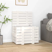 Contenitore Portaoggetti Bianco 58x40,5x42 cm Massello di Pino 824994
