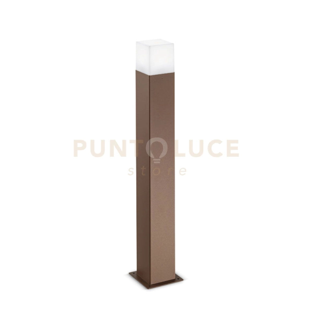 GES422- PALETTO ALLUMINIO 1 LUCE ATTACCO E27 COLORE RUGGINE H.70CM