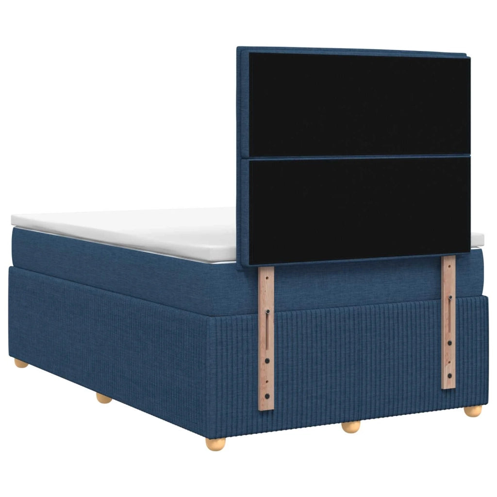 Letto box spring con materasso Blu 120 x 200 cm Tessuto 3454367