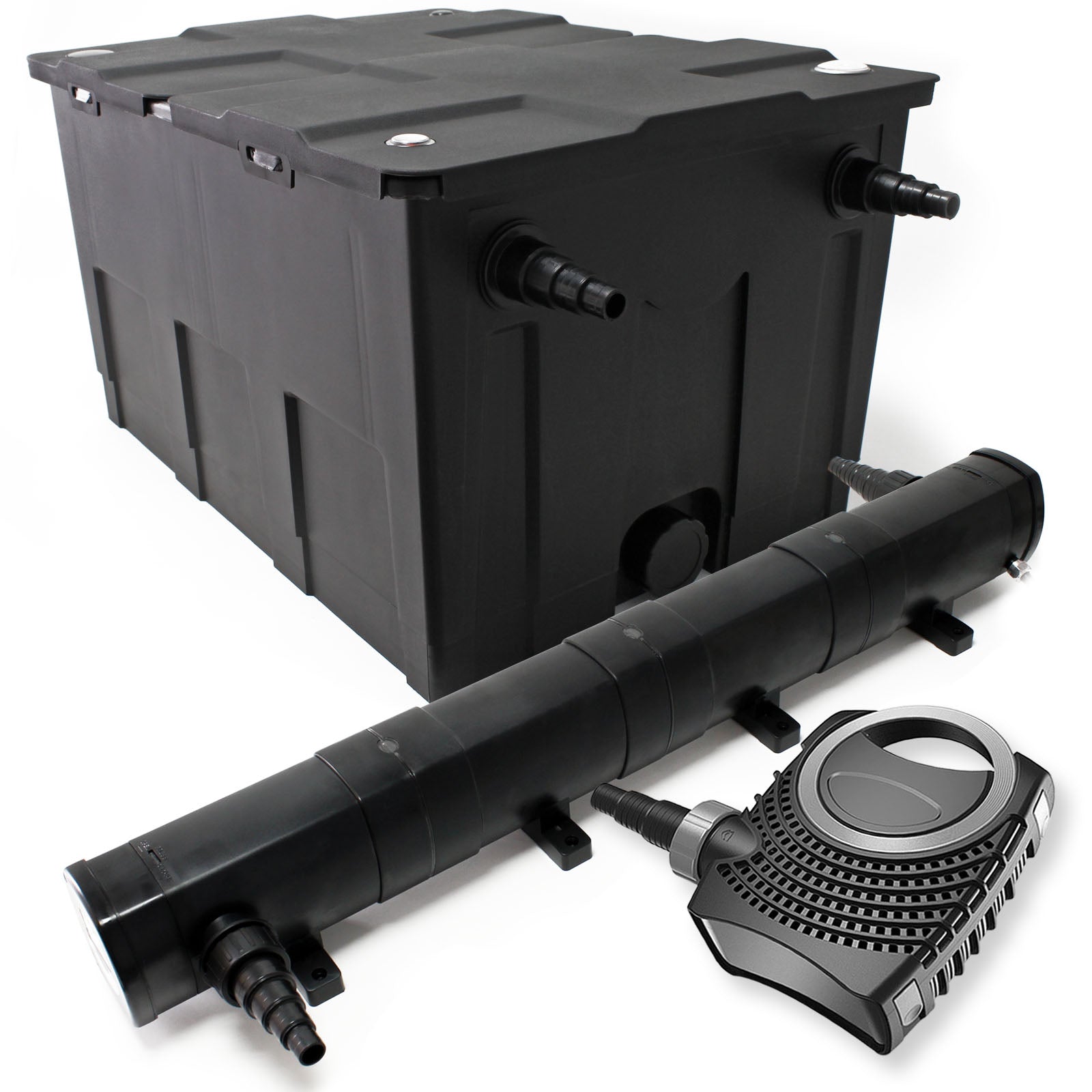 Set: Filtro bio per laghetto 60000l con Chiarificatore UVC 72W Pompa 80W
