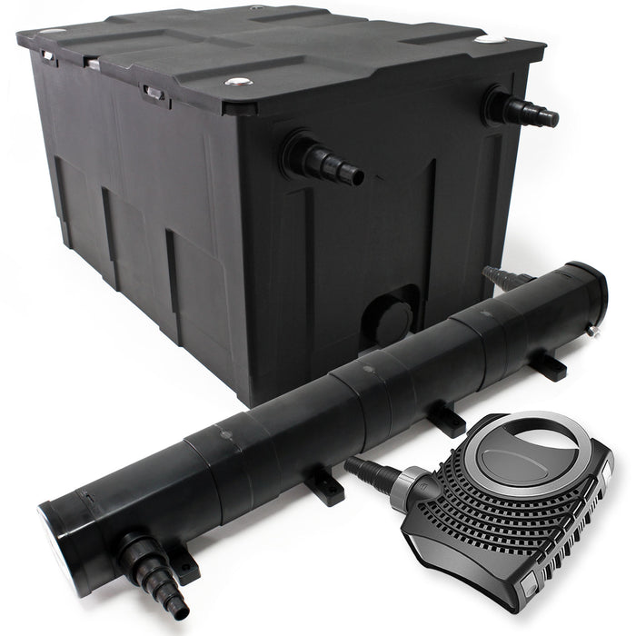 Set: Filtro bio per laghetto 60000l con Chiarificatore UVC 72W Pompa 80W