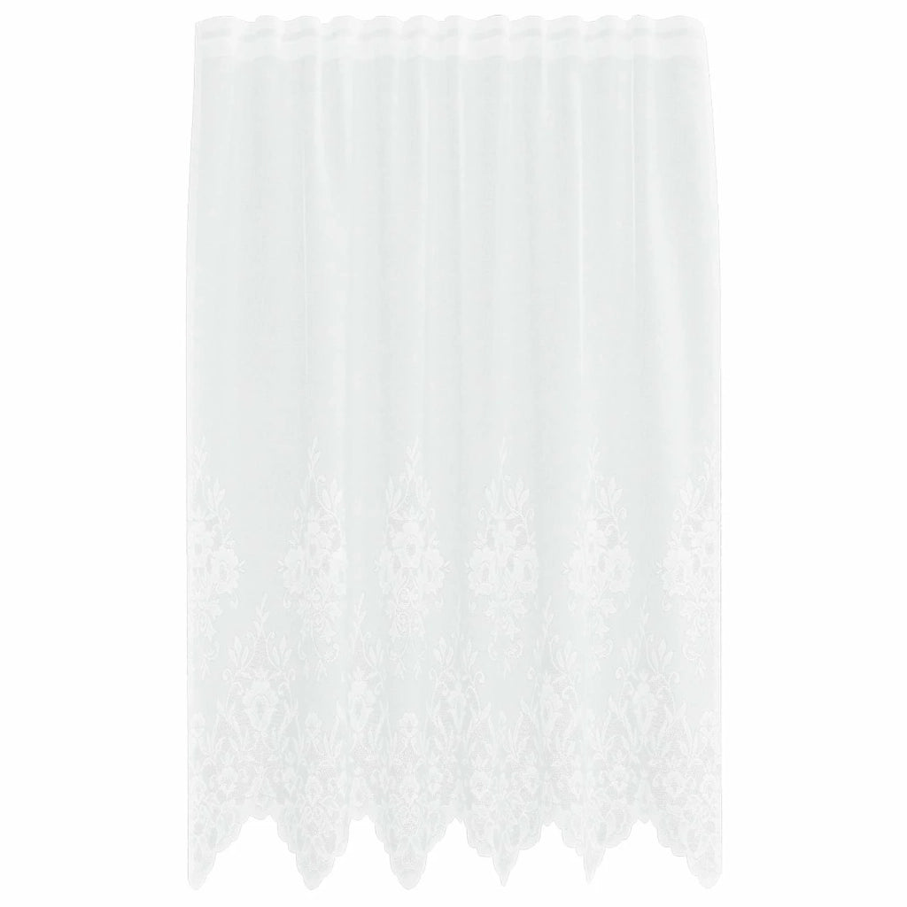 Tenda in Pizzo con tende Bianco 150 x 160 cm Poliestere