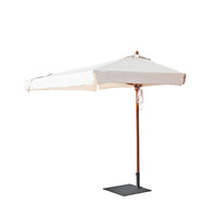 Mezzo Ombrellone da Giardino 1,5x4m Palo in Legno Ecrù