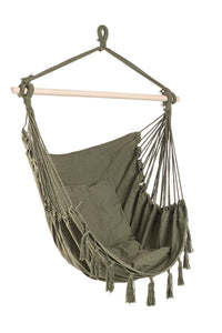 Amaca Sedia Sospesa da Giardino 100x130 cm in Poli-Cotone Juan Verde