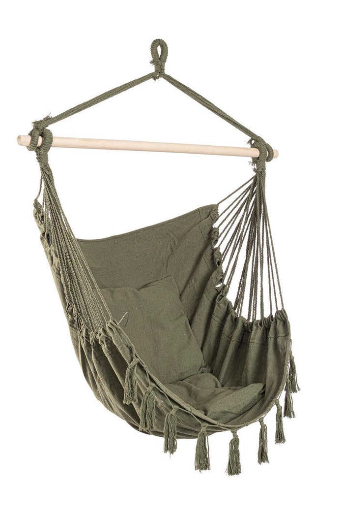 Amaca Sedia Sospesa da Giardino 100x130 cm in Poli-Cotone Juan Verde
