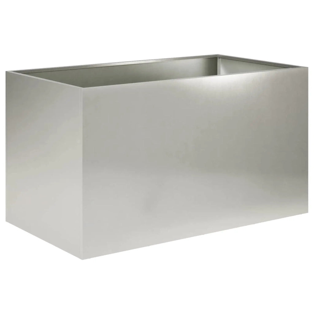 Vaso da giardino Argento 80 x 50 x 50 cm Acciaio Inox 8005268